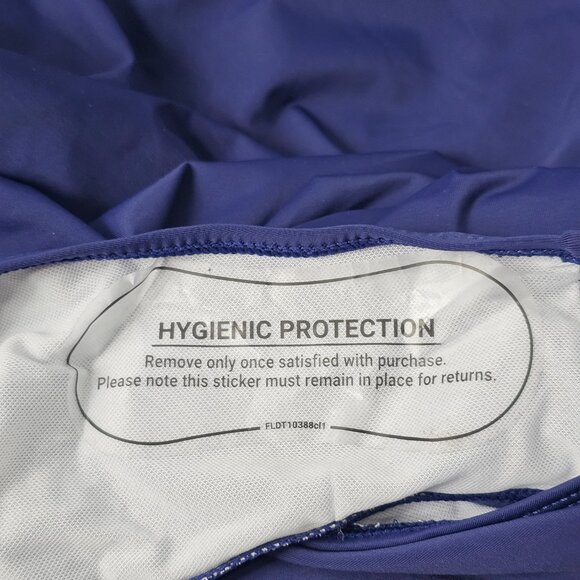 Women's Navy Blue One Shoulder Shirred One Piece Swimsuit Size 18W NWTF - Picture 11 of 15